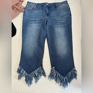 Fringe end jeans
